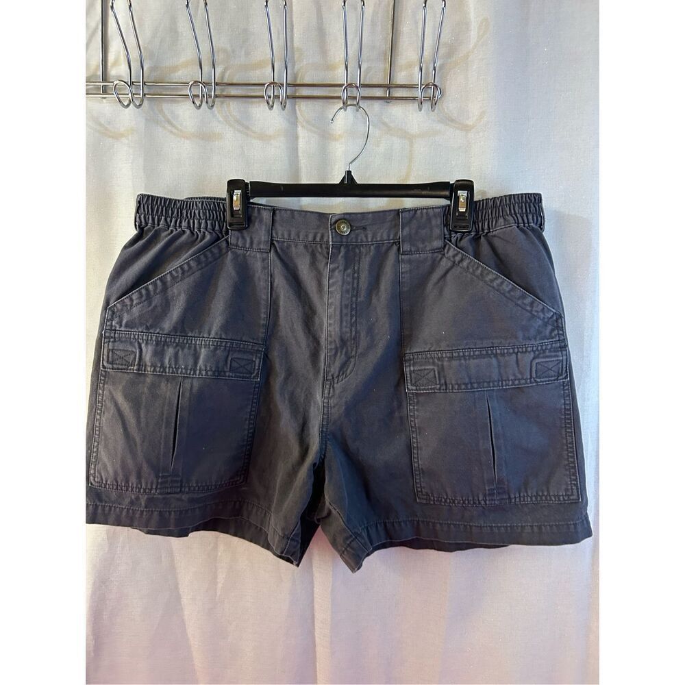 Cabela utility‎ shorts size 42 dark gray multi pockets rn#56835